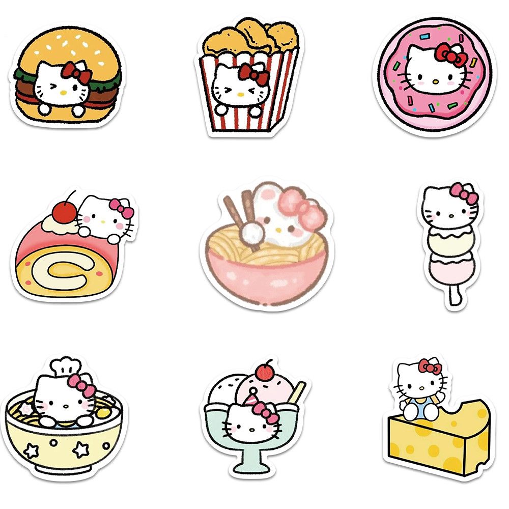 新款HelloKitty贴纸美食