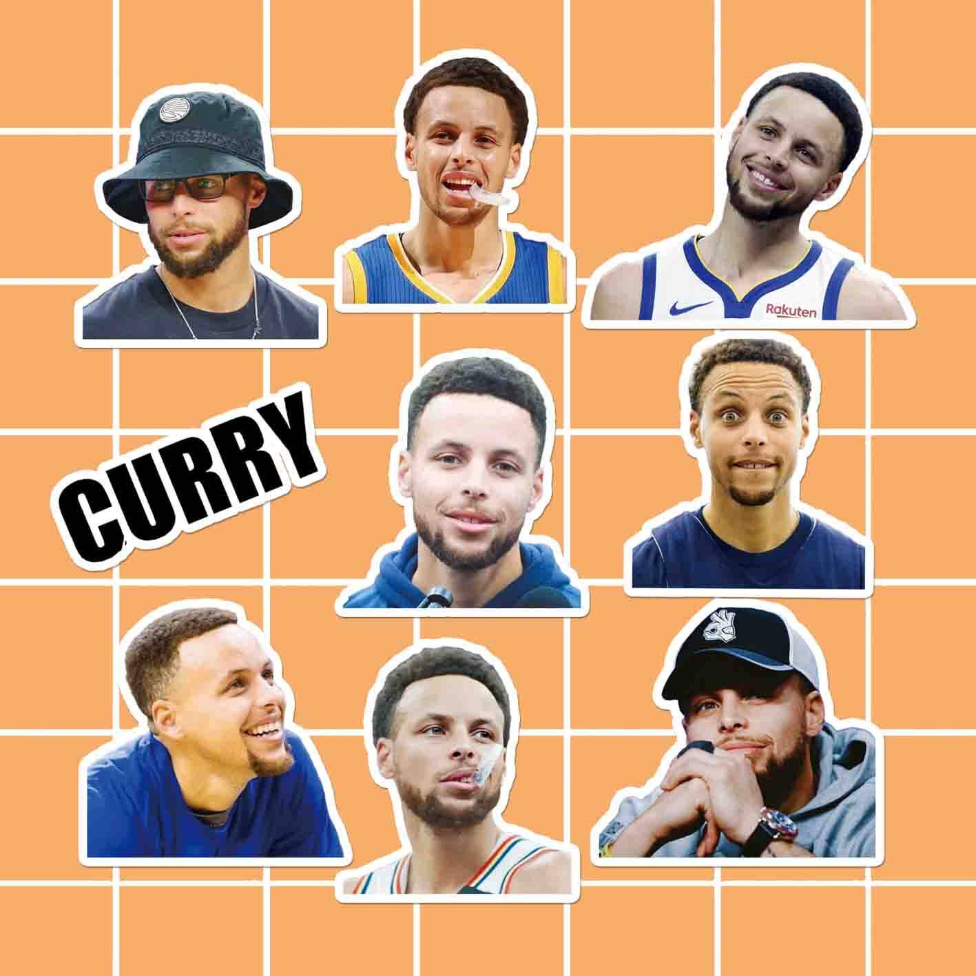 库里贴纸防水贴画卡贴篮球运动员周边装饰贴小学生勇士Curry
