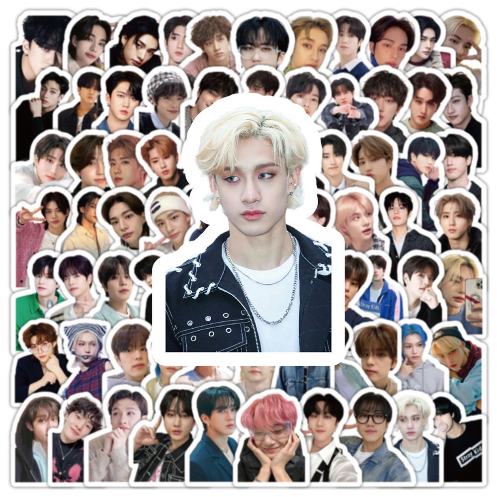 206张韩团straykids贴纸李龙馥黄铉辰周边大头贴装饰笔记防水贴画
