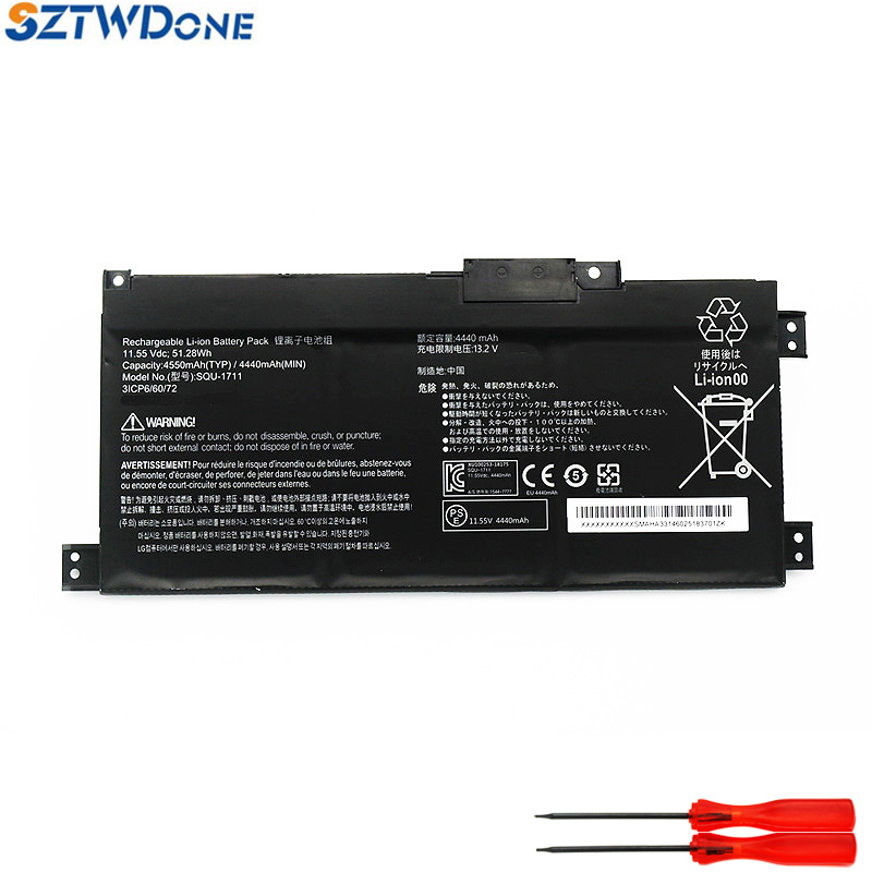 适用 雷神 911air 911me 911s g7000m squ-1711/1718 笔记本电池