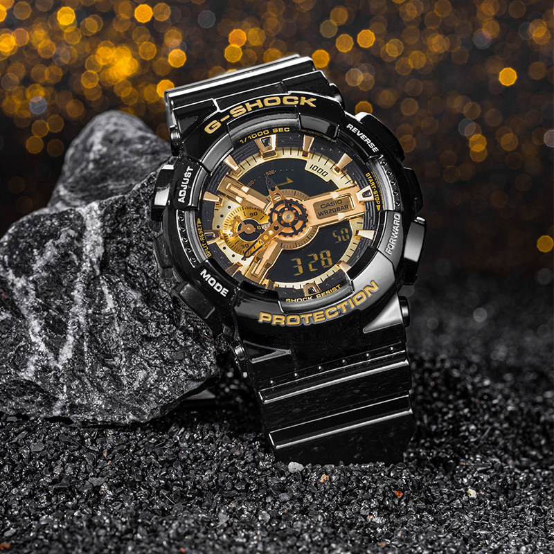 卡西欧男双显防水防震手表