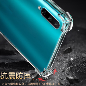 适用荣耀PLAY3气囊防摔play手机壳3e新款4pro软硅胶5t活力版透明6c超薄7保护套8t男女全包镜头四角简约创意新