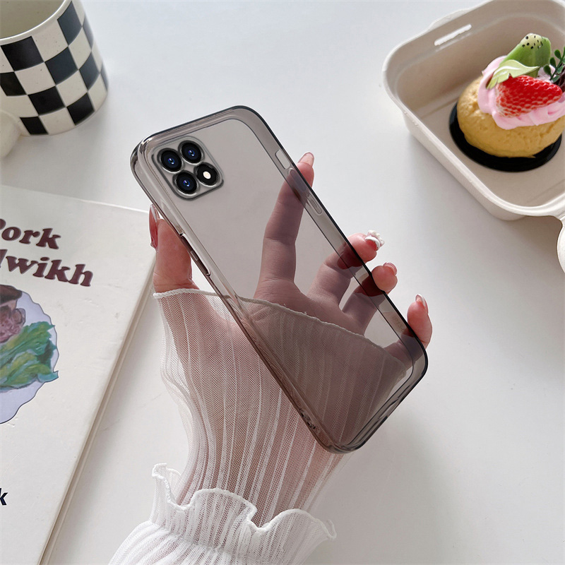 ikoko适用OPPO Reno4SE直边相框手机壳RENO4SE硅胶保护套超薄软边透明四角加厚防摔镜头全包男女新款个性简约