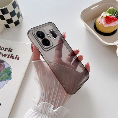 ikoko适用Realme真我GTneo5SE直边相框手机壳realmeGTneo5es硅胶保护套超薄软边透明四角加厚防摔镜头全包男