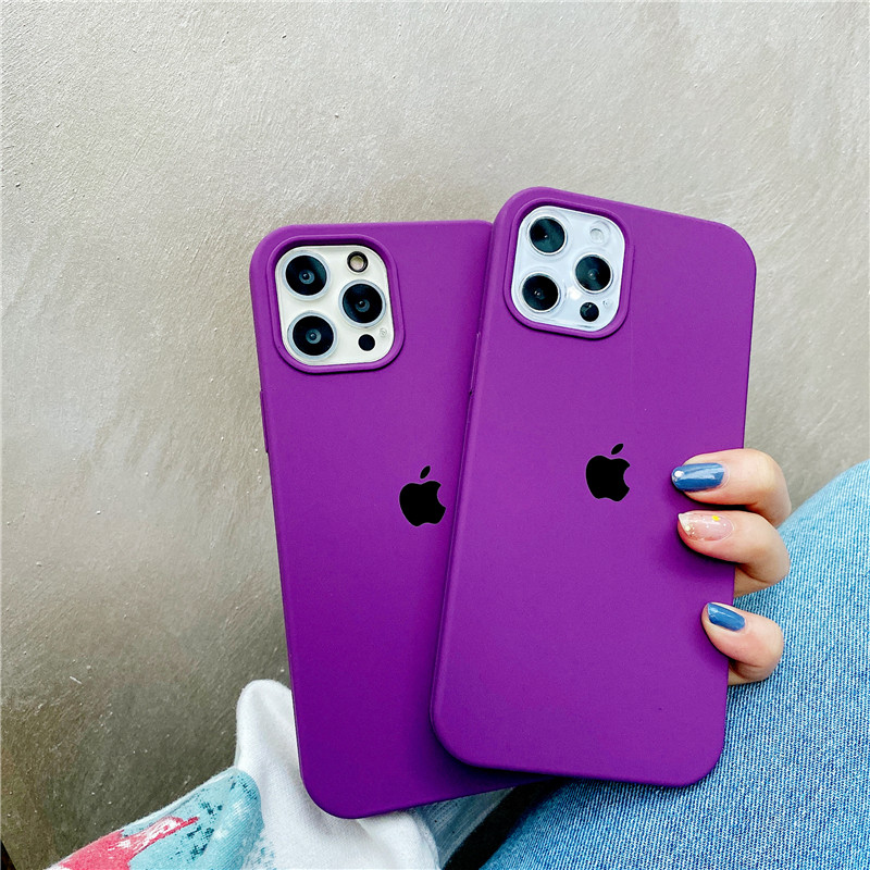 iphone13紫色,iphone13pro粉色 ins葡萄紫色适用苹果13手机壳iphone12pro max液态硅胶iphone11男女xs