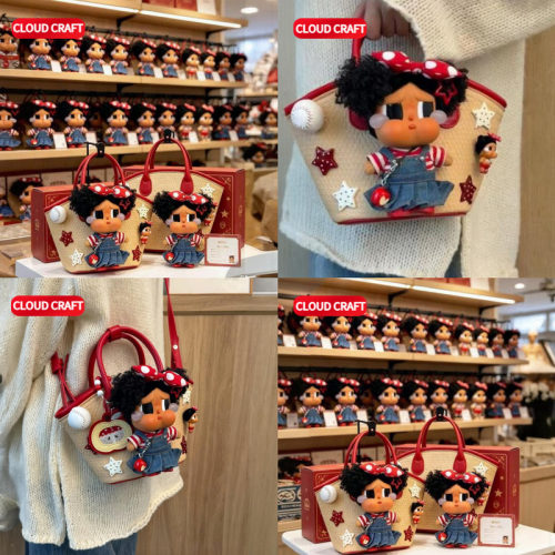 适用哭娃娃衣可爱条纹T牛仔裙套装crybaby恋夏一族搪胶玩偶着替服