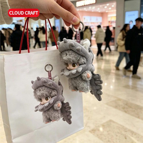 适用DIMOO秘密话剧社狼外婆娃衣恐龙骨架dimoo12-17cm玩偶着替服