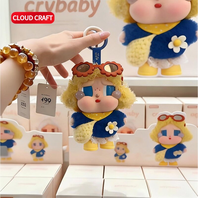 适用哭娃日光沐浴娃衣可爱花花上衣裙子套装crybaby哭娃度假系列图片