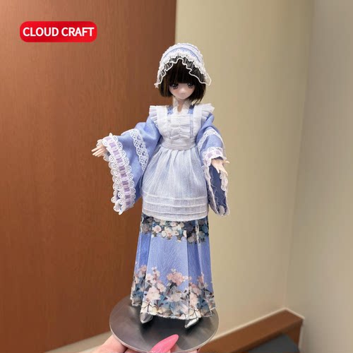 适用bjd娃衣紫藤雾雨裙子套装Azone六分/特六/米甜四代通用替换装