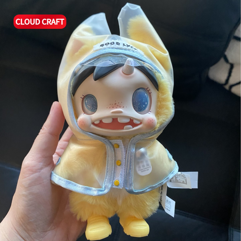 适用宝拉系列娃衣可爱雨衣套装搪胶脸毛绒挂件宝拉玩偶衣服着替服