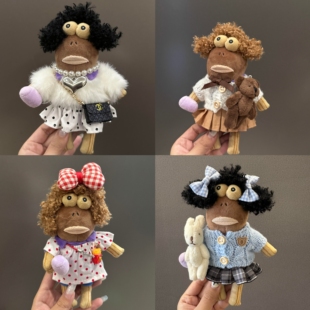 适用比奇堡居民们娃衣皮草毛衣套装合集比奇堡愣愣鱼毛绒玩偶衣服