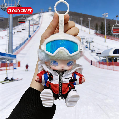 适用Dimoo新生日记娃衣酷帅滑雪服滑雪镜套装DIMOO搪胶玩偶着替服