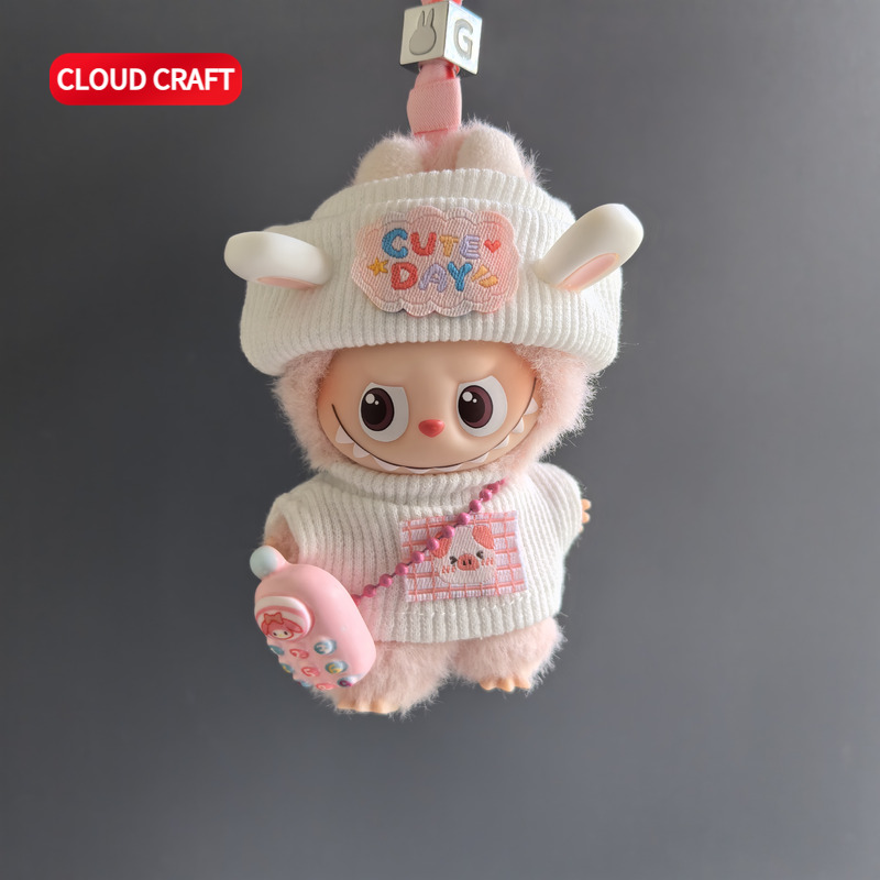 适用labubu第四代娃衣纯情小兔套装mini拉布布4代心底密码娃衣