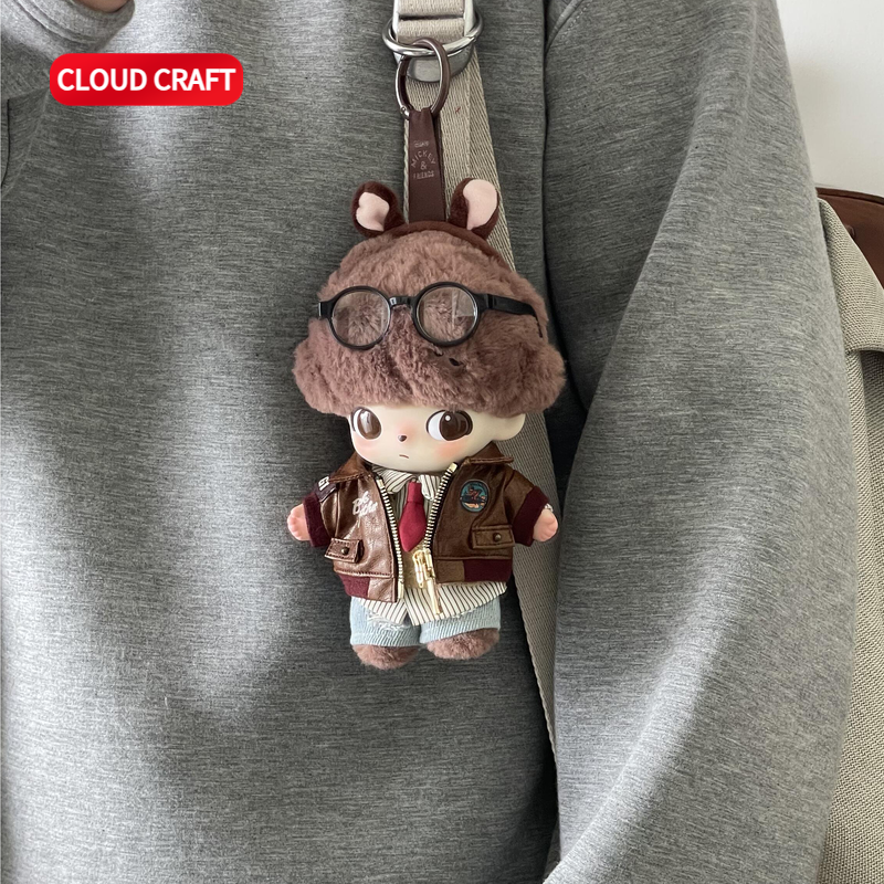 适用DIMOO/LABUBU17CM娃衣潮酷皮衣破洞牛仔裤套装搪胶娃替换服,模玩/动漫/周边/娃圈三坑/桌游,棉花娃娃/毛绒玩具娃衣,淘宝优惠券,粉丝福利购,淘宝优惠卷