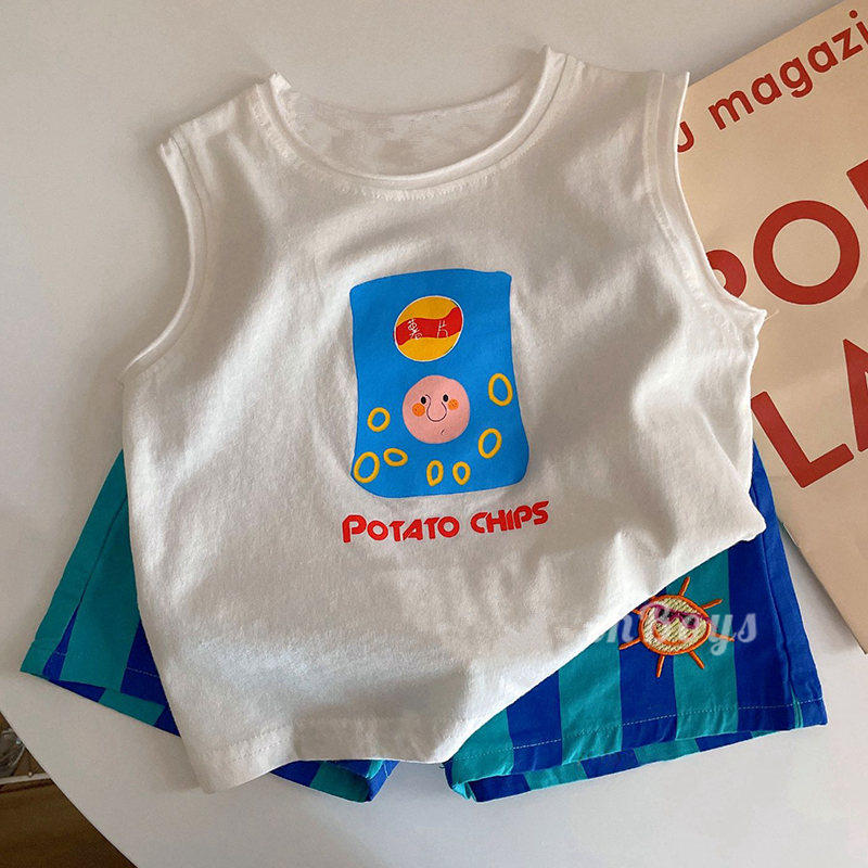 男童运动休闲背心夏装薄款儿童纯棉t恤韩版宽松洋气卡通无袖上衣,童装/婴儿装/亲子装,背心吊带,淘宝优惠券,粉丝福利购,淘宝优惠卷