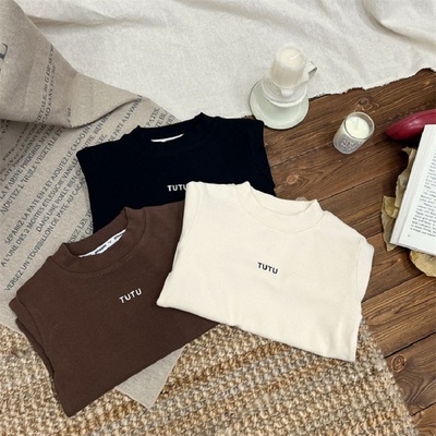 童装打底衫磨毛保暖男童内搭T恤