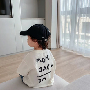 衫 男女童时髦百搭纯棉半袖 上衣 T恤2025夏季 儿童洋气宽松休闲短袖