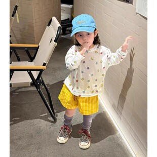 夏季新款儿童韩系洋气星星满印防晒衣男女童轻薄透气舒适长袖罩衫