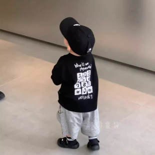 夏季儿童装时髦百搭短袖t恤2026新款男童洋气宽松潮酷半袖衫上衣