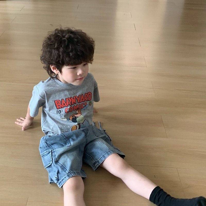 宝宝童装男女童卡通短袖t恤上衣