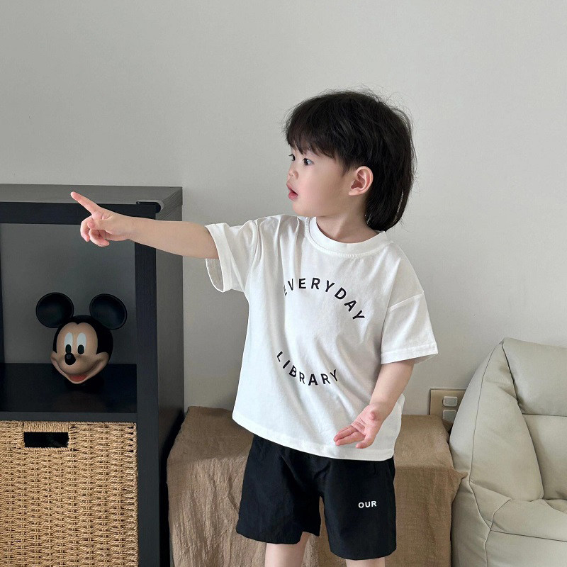 儿童时髦百搭圆领短袖t恤夏季新款男童韩系宽松半袖衫洋气上衣潮,童装/婴儿装/亲子装,T恤,淘宝优惠券,粉丝福利购,淘宝优惠卷