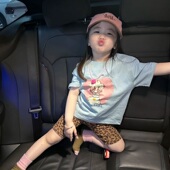 中小童韩系可爱趣味百搭短袖 上衣 男女童纯棉宽松半袖 t恤夏装 新款