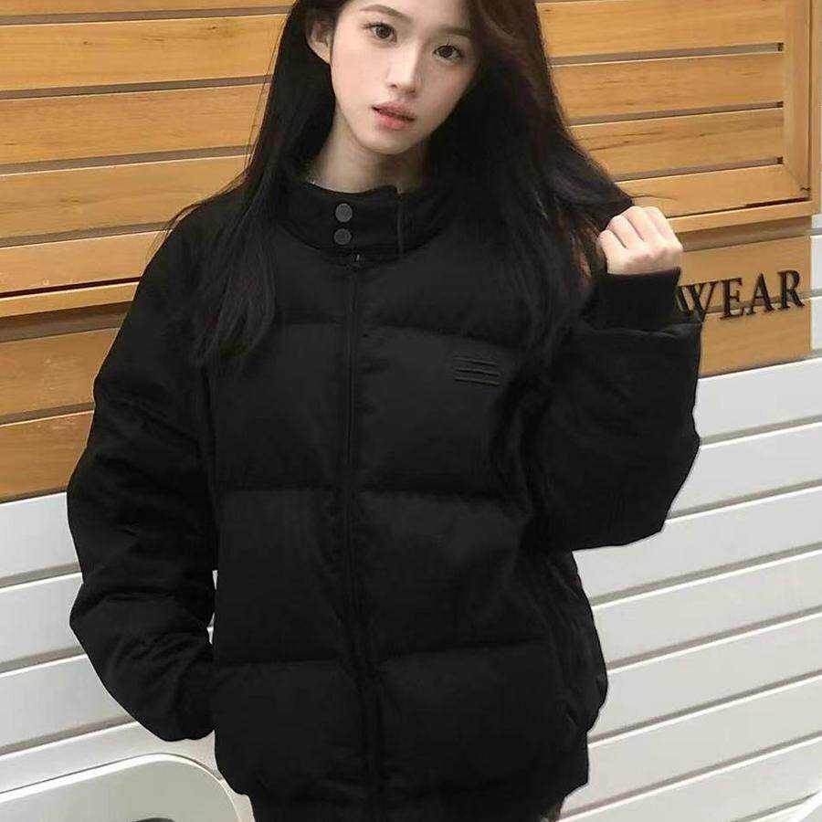 美式潮牌高街立领棉服女冬季棉衣