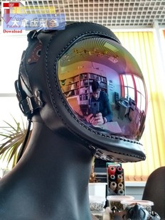手工皮具图纸版型diy材料包太空头盔宇航员背胶纸免裁牛卡亚克力