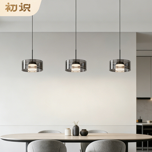 初识照明全光谱自然光意式高级感餐厅吊灯轻奢高端护眼可升降灯具