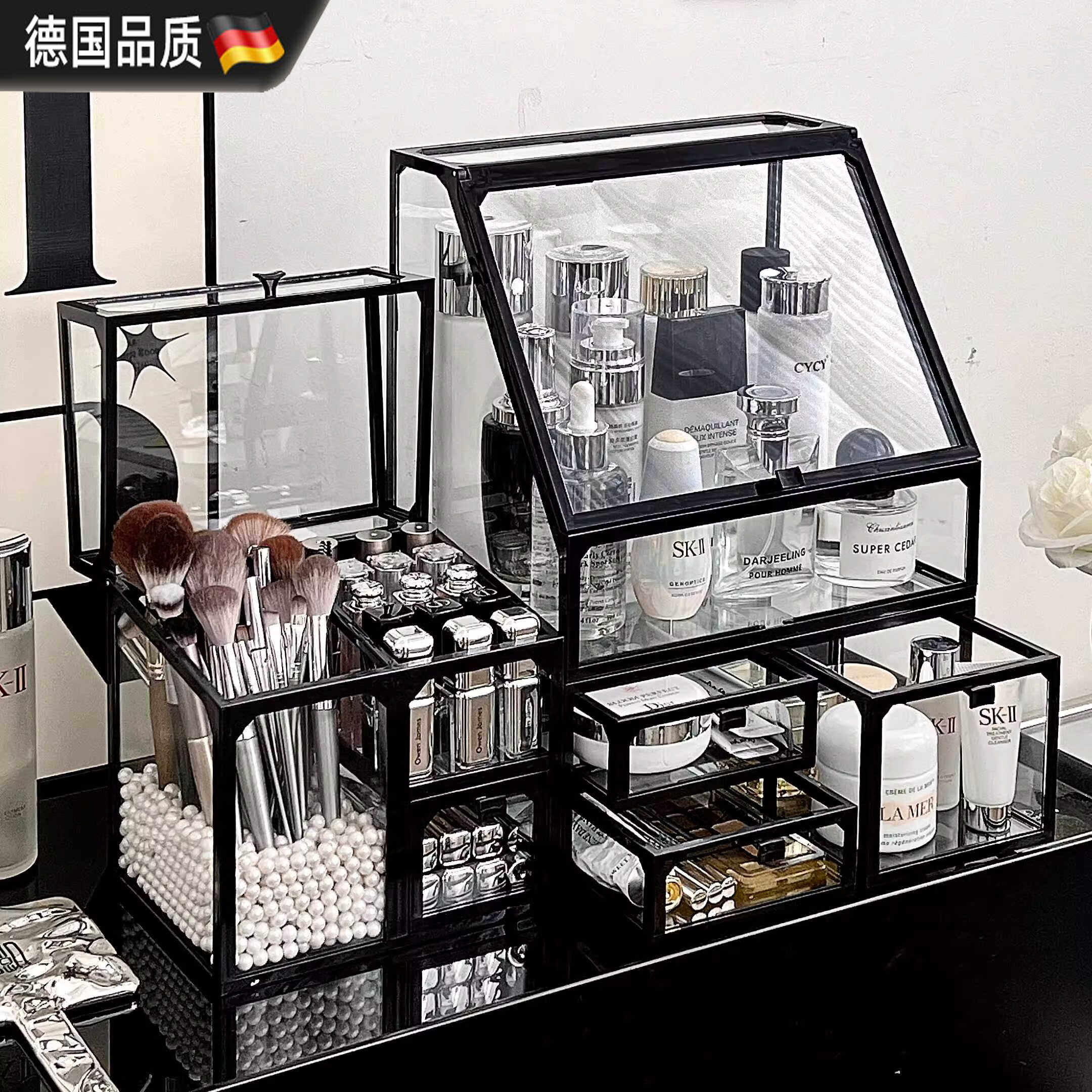 德国玻璃奢化妆品收纳箱柜