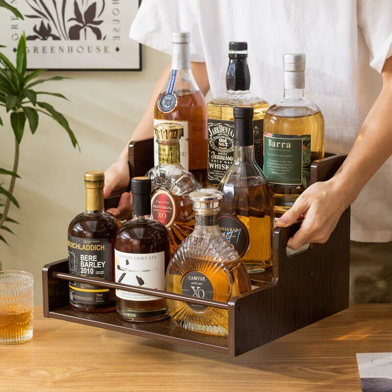 德国桌面阶梯式红酒陈列架