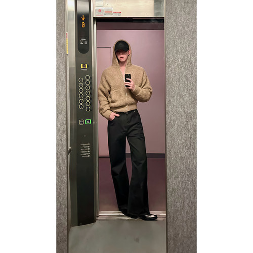 Caim Vonnogo 13.5盎司丹宁原牛 弯刀阔腿baggy原色牛仔裤Denim