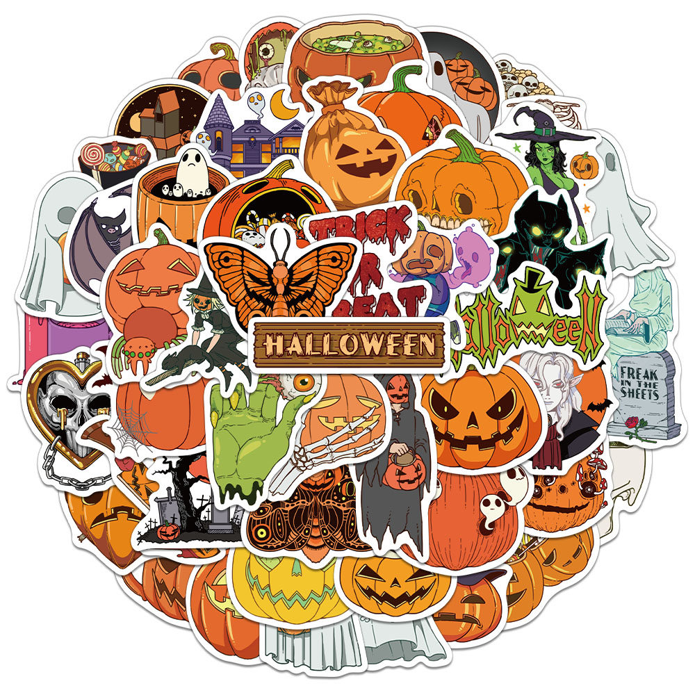 50张/套万圣节可爱卡通涂鸦贴纸好看手机笔记本DIY个性装饰贴纸,文具电教/文化用品/商务用品,贴纸/立体贴纸,淘宝优惠券,粉丝福利购,淘宝优惠卷