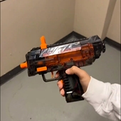 电动mp7冲锋枪童年玩具手持连发透明玩 三角洲同款 新款 鞭炮枪