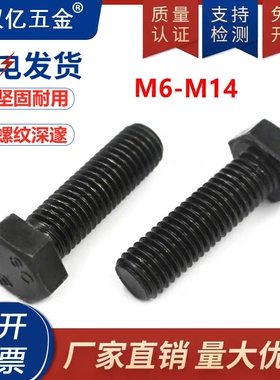 8.8级外六角螺丝螺栓高强度加硬M8M10M12M14厘个大外六方螺钉平头
