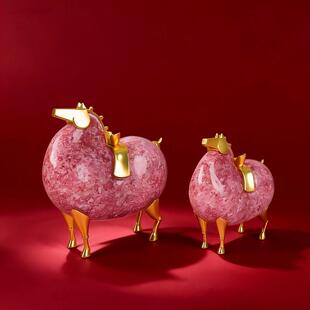 唐富贵碎钞马摆件客厅办公室招财装饰品生肖马造型唐马收藏工艺品