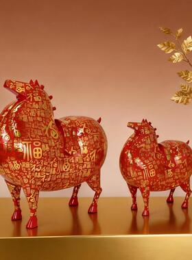 唐富贵马上有福中式装饰摆件