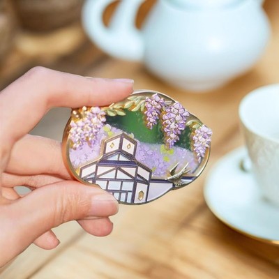 苏州文创紫藤花流沙冰箱贴中国城市博物馆限定高级感纪念品磁贴