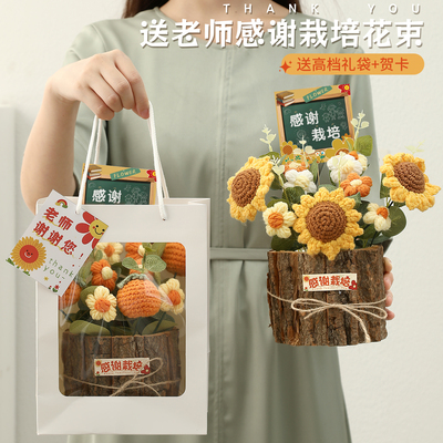 教师节谢师礼桃李满天下花束幼儿园大班送女老师礼物桌面摆件装饰