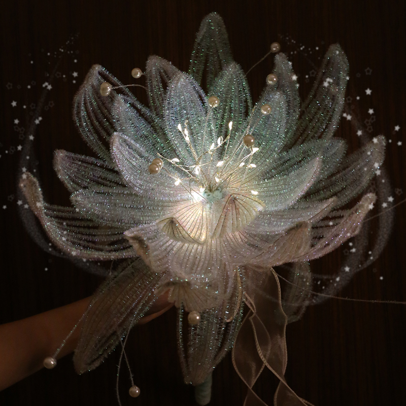 七彩扭扭棒莲花灯手工diy材料包