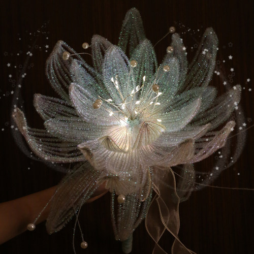 七彩扭扭棒手持莲花灯diy材料包