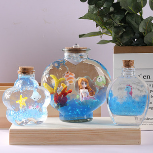 霸王珠许愿瓶海绵宝宝泡大珠玻璃瓶吸水珠海洋水宝宝水精灵漂流瓶