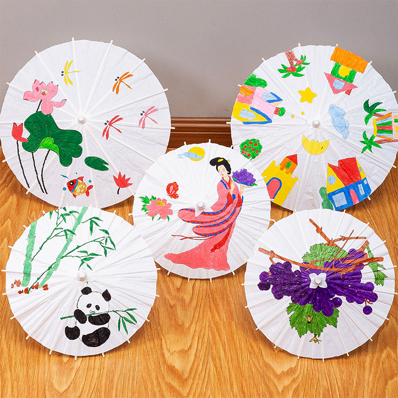 空白油纸伞diy手工绘画古风道具图片