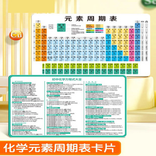 素周期表卡片知识点挂图数学物理公式 初中化学元 英语速记大全墙贴