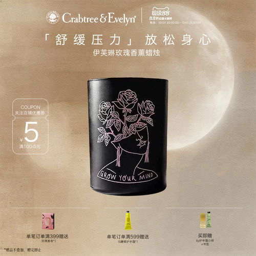 伊芙琳玫瑰香薰蜡烛礼物250g