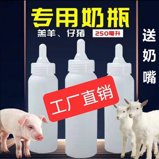 250ml羔羊奶瓶仔猪奶壶宠物用奶瓶小猪硅胶奶嘴养殖用品