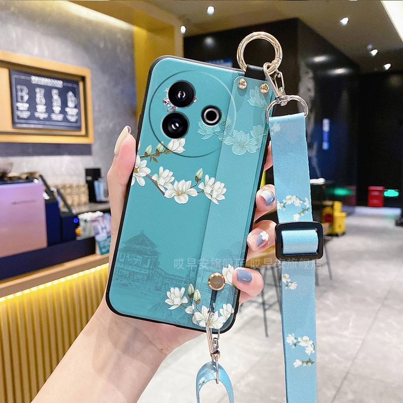 适用vivo Y300i手机壳V2444A保护套Y300t腕带Y300Pro+硅胶软壳斜挎背带GT全包t防摔Y39挂绳i挂脖子男女新款5G