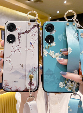 适用oppo A58手机壳A1/A2保护套A57腕带A56斜挎背带A55硅胶S/A3Pro活力版PHJ110防摔A3i男女款x挂绳A53挂脖5G