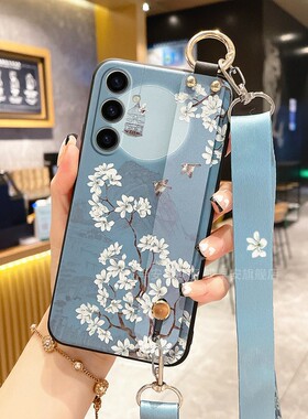 适用三星A56手机壳Galaxy A54保护套A71腕带A55斜挎A51背带A52硅胶A25女S全包A13挂绳A14挂脖A53男A36/A35 5G