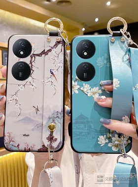 适用荣耀畅玩50手机壳CLK-AN00保护套30硅胶40Plus腕带40C全包40S防摔50M斜挎背带20Pro女款m带挂绳挂脖子5G